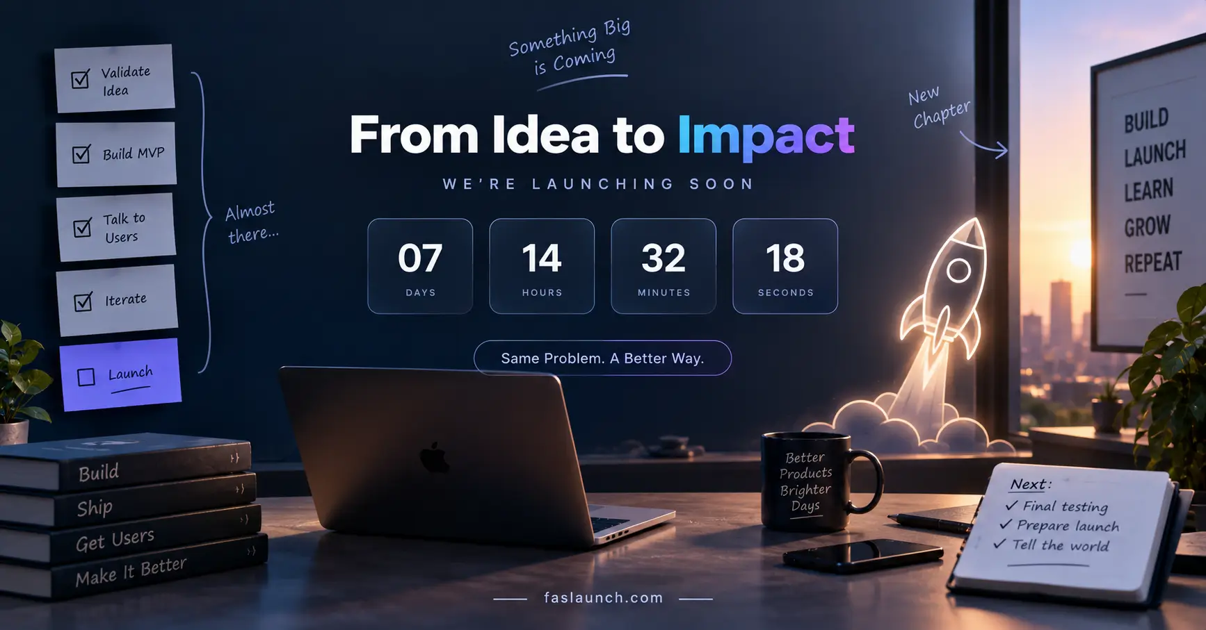 Launch day: a founder monitoring live signups, comments and shares across X, LinkedIn, Product Hunt and Reddit